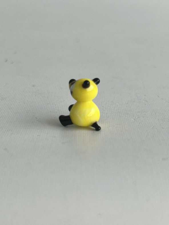 El Yapımı Mini Murano Cam Panda Biblo A98-01 - Resim 4