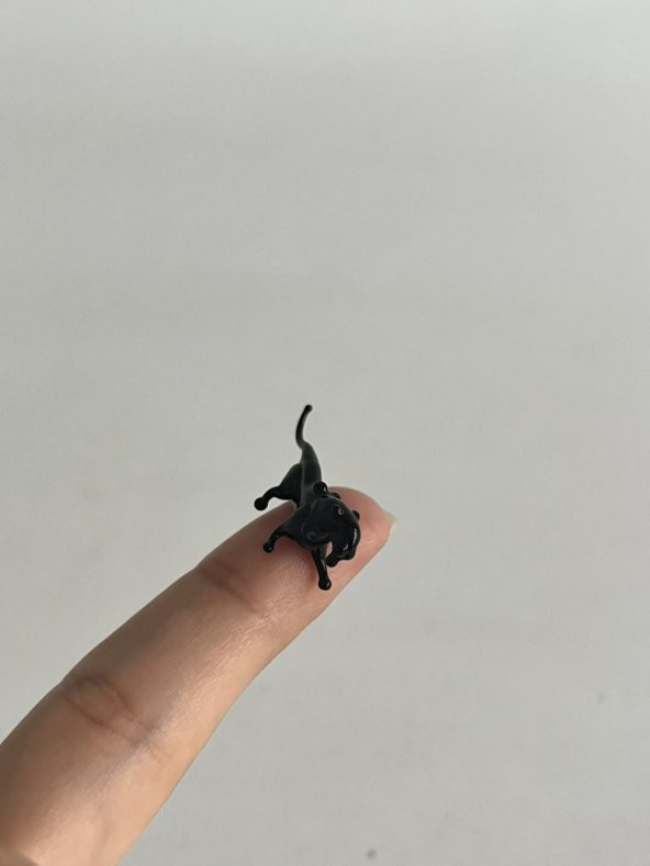 El Yapımı Mini Murano Cam Kaplan Biblo A102-02 - Resim 2