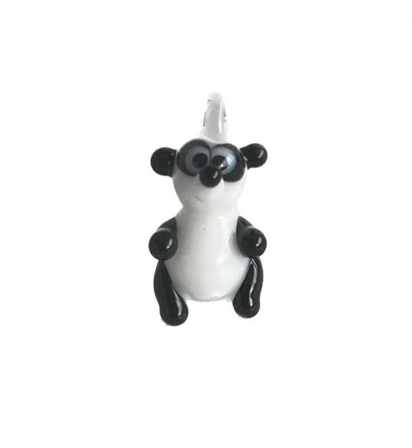 El Yapımı Mini Murano Cam Panda Biblo A104-02 ürün görseli 1