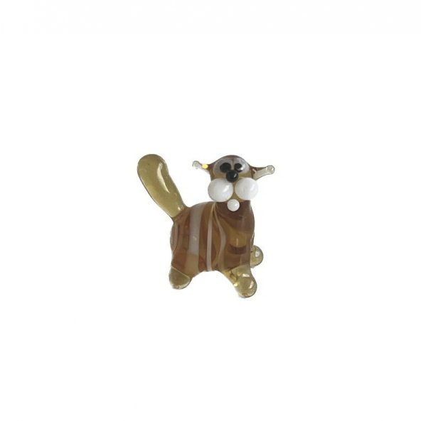 El Yapımı Mini Murano Cam Kedi Biblo A105-01 ürün görseli 1