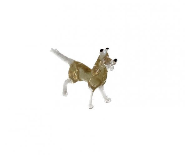 El Yapımı Mini Murano Cam Köpek Biblo A107-03 ürün görseli 1