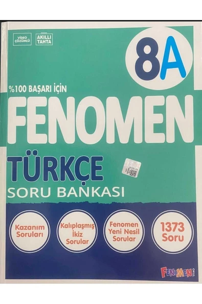 FENOMEN 8 TÜRKÇE (A) SORU BANKASI YENİ KAPAK ürün görseli 1