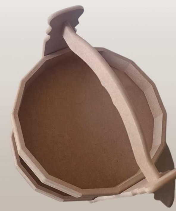 Hobi Adn 90242 Dekoratif Meyve Sepeti Ahşap MDF HAM CNC Kesim El Yapım ürün görseli 1
