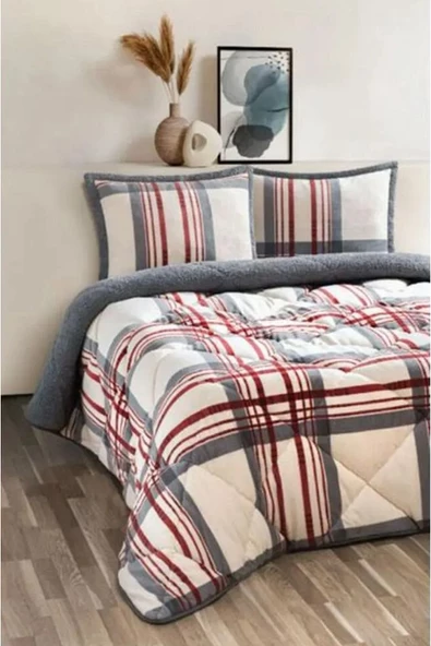 Comforter Çift Kişilik Yorgan Set Wera Kırmızı ürün görseli 1