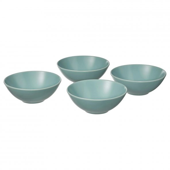 4 Adet Kase Seti, MeridyenDukkan Mat Açık Turkuaz ,16 cm Stoneware Fonksiyonel Tasarım ürün görseli 1
