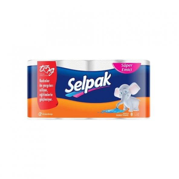 Selpak 3 Katlı Rulo Havlu 8li ürün görseli 1