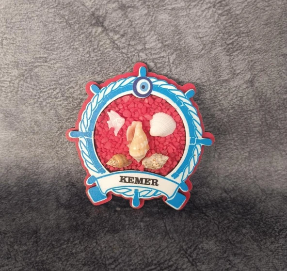 Magnet Deniz Kabuk Nazar Göz Buzdolabı Süsü Ahşap Magnet Mıknatıslı Hediyelik Eşya ürün görseli 1