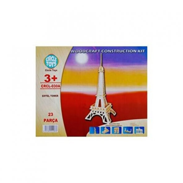 Circle Toys 030 Eiffel Tower Eyfel Kulesi Ahşap Maket ürün görseli 1