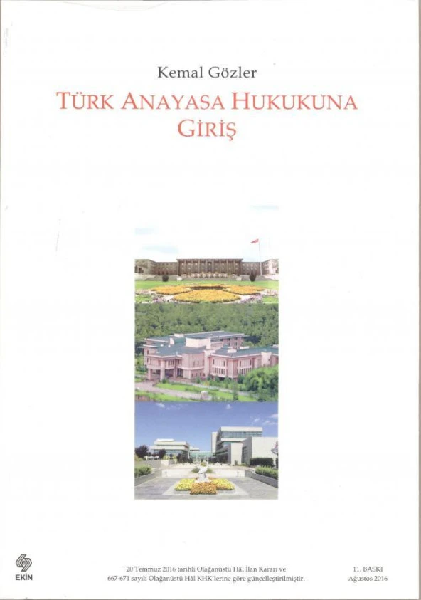 Türk Anayasa Hukukuna Giriş 11.Baskı ürün görseli 1