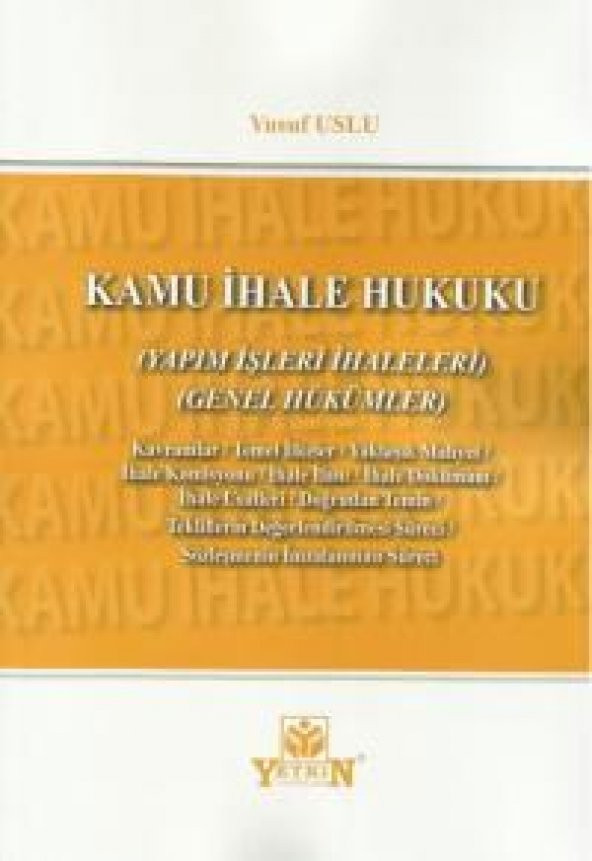 Kamu İhale Hukuku Yapım İşleri İhaleleri - Genel ürün görseli 1