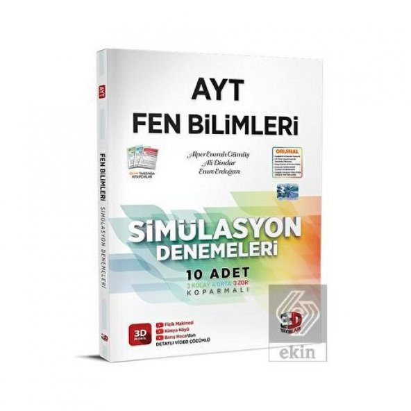 2023 AYT 3D Simülasyon Fen Bilimleri Denemeleri 3D ürün görseli 1