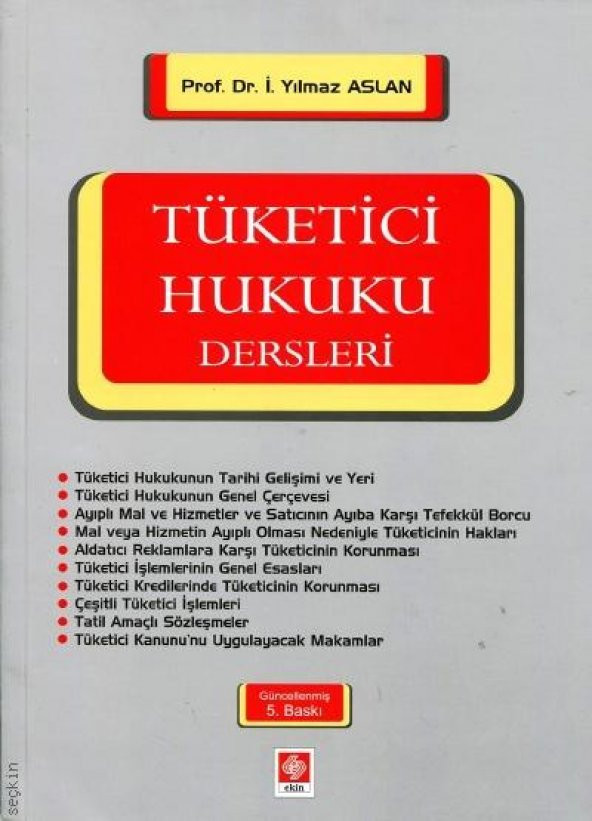 Tüketici Hukuku Dersleri  5.Baskı ürün görseli 1