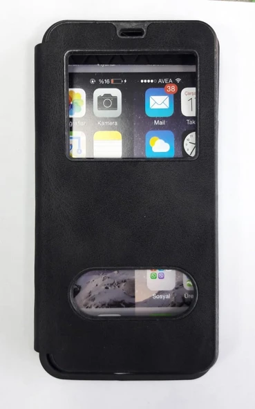 Xiaomi Redmi 10A Uyumlu Kapaklı Gizli Mıknatıslı Magnum Kılıf Siyah ürün görseli 1