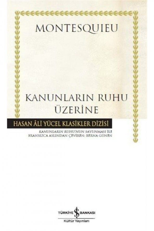 Kanunların Ruhu Üzerine (Ciltsiz) ürün görseli 1
