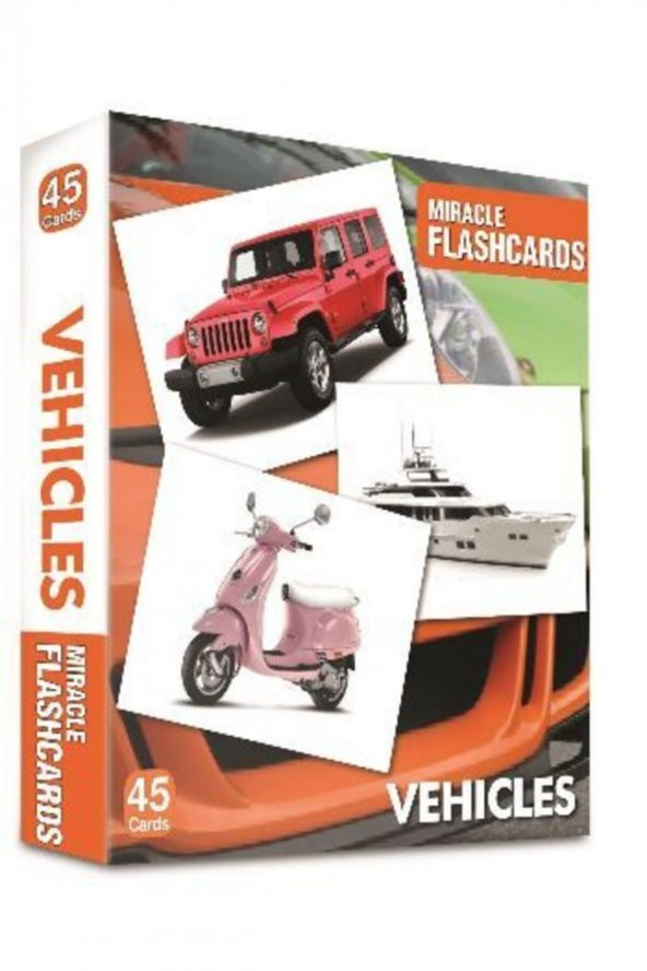 Miracle Flashcards - Vehicles Box 45 Cards ürün görseli 1
