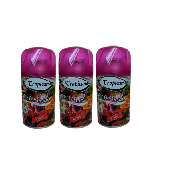 Tropicana Air Freshener Oda Kokusu Bahar Koku Bouguet Meyve Buketi Otomatik Spreyi 260 Ml X 3 Adet ürün görseli 1