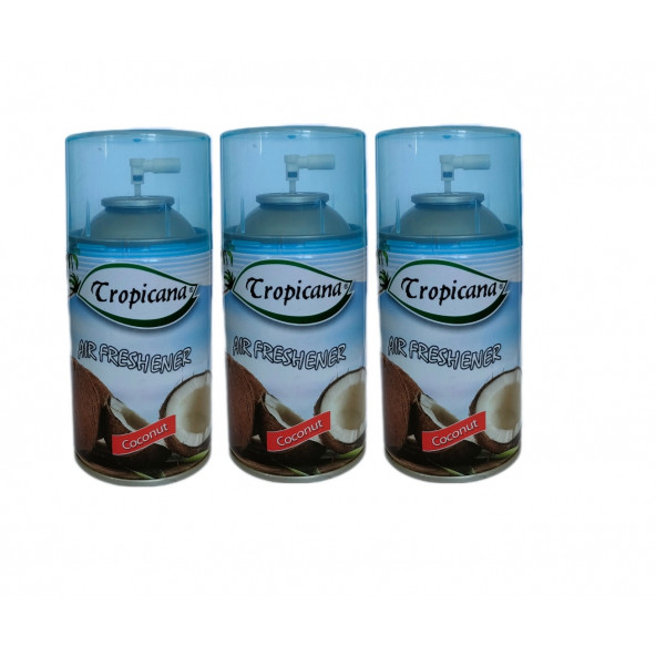 Tropicana Air Freshener Bahar Oda Kokusu Coconut Hindistan Ceviz Otomatik Spreyi 260 Ml X 3 Adet ürün görseli 1