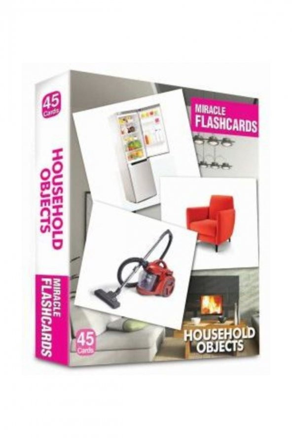 Miracle Flashcards - Household Objects Box 45 Card ürün görseli 1