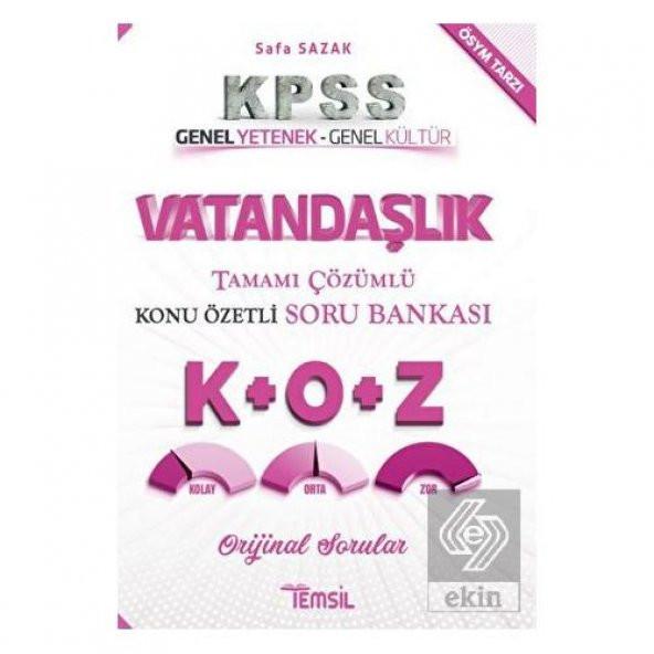 KPSS Vatandaşlık Tamamı Çözümlü Konu Özetli Soru B ürün görseli 1