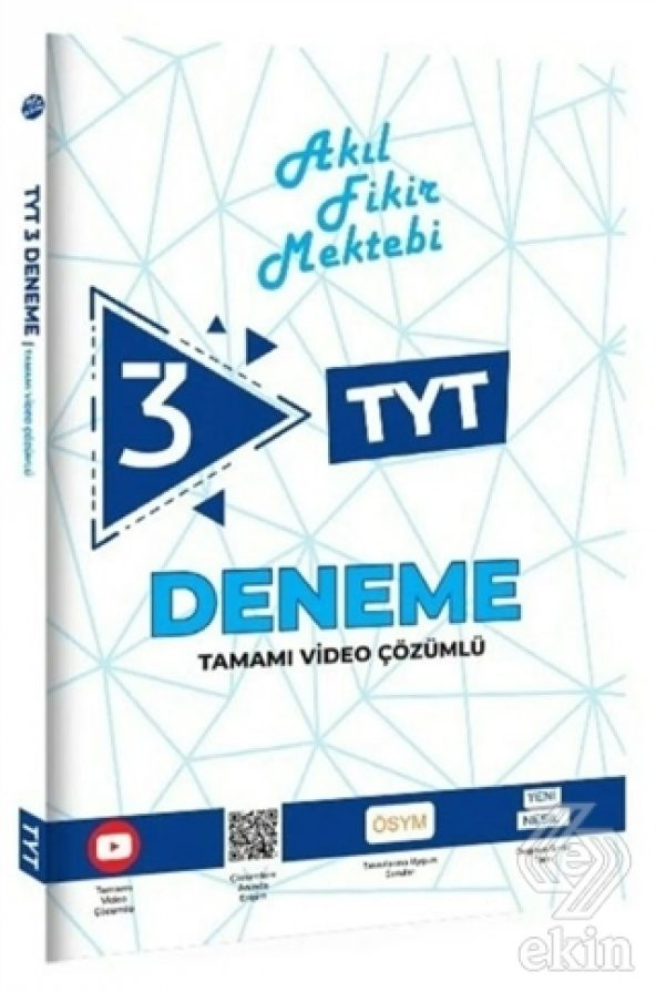 TYT Akıl Fikir Mektebi Tamamı Video Çözümlü 3lü D ürün görseli 1