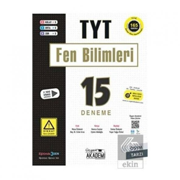 TYT Fen Bilimleri 15 li Deneme Sınavı ürün görseli 1