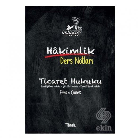 İmtiyaz Ticaret Hukuku - Hakimlik Ders Notları ürün görseli 1