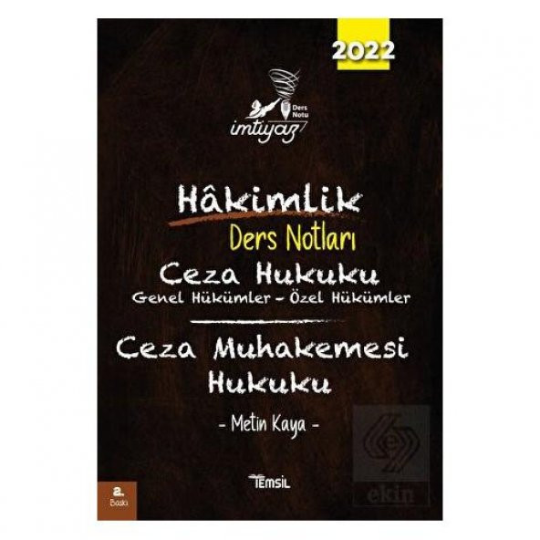 İmtiyaz Hakimlik Ders Notları Ceza Hukuku  Genel H ürün görseli 1