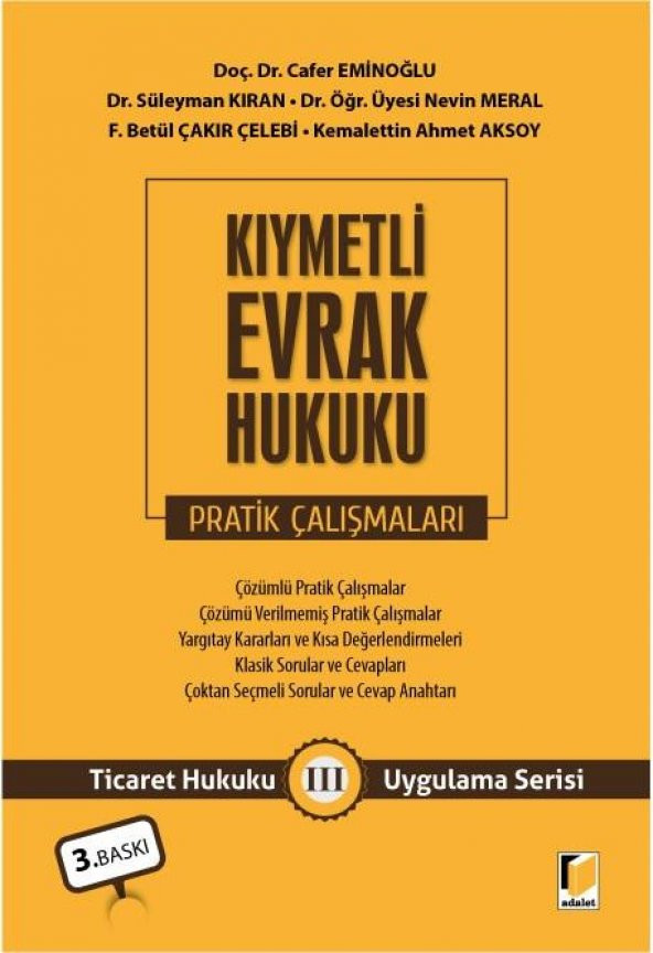 Kıymetli Evrak Hukuku Pratik Çalışmaları ürün görseli 1