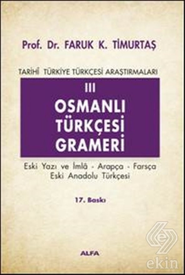 Osmanlı Türkçesi Grameri 3 Eski Yazı ve İmla, Arap ürün görseli 1