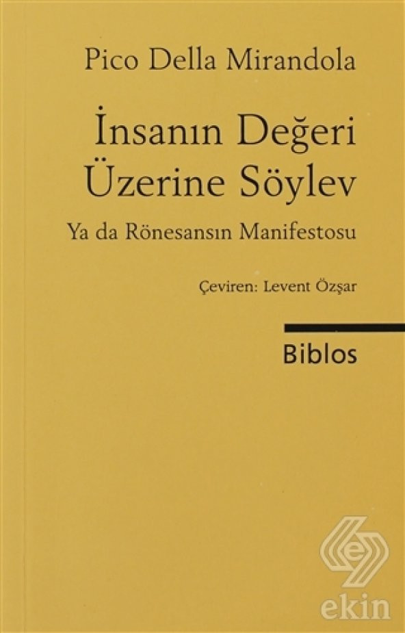 İnsanın Değeri Üzerine Söylev ya da Rönesansın Man ürün görseli 1