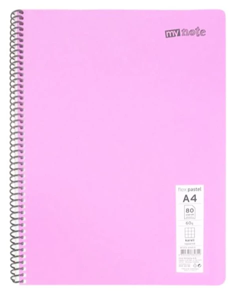 Mynote Flex Pastel A4 120 Yaprak Spiralli Çizgili Defter ürün görseli 1