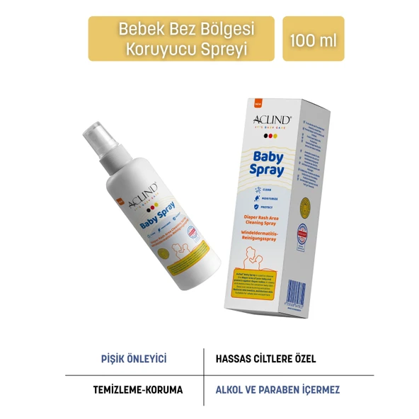 ACTO® BABY SPRAY 100 ml | Bebekler için Koruyucu Pişik Spreyi | Bez Bölgesi Bakım Spreyi ürün görseli 1
