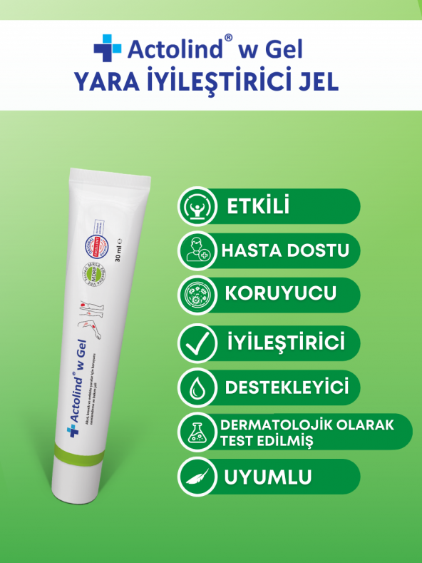 ACTOLIND W GEL 30 ML Yara İyileştirme Jeli - Resim 2