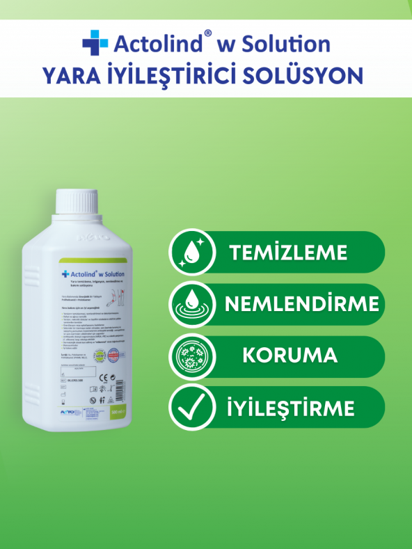 ACTOLIND W SOLUTION 500 ML  Yara İyileştirme Solüsyonu - Resim 2