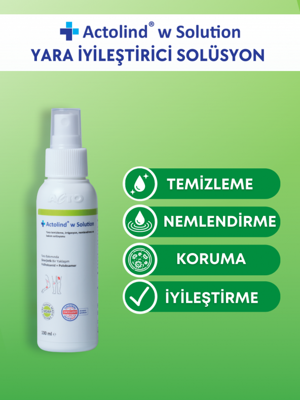ACTOLIND W SOLUTION 100 ML  Yara İyileştirme Solüsyonu - Resim 2