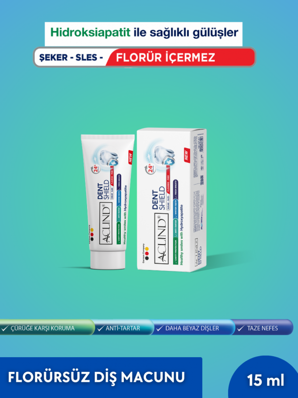 Aclind Dent Shield 15 ml  Florür İçermeyen Diş Macunu ürün görseli 1