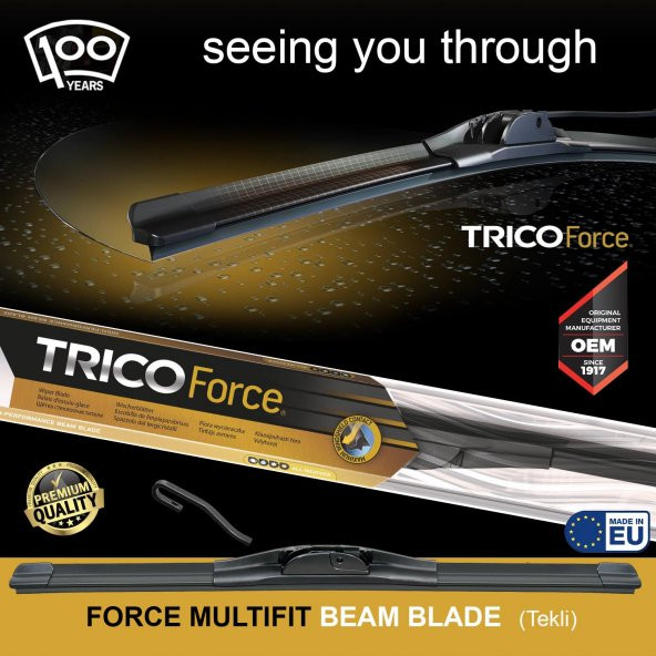 Trico FORCE MULTIFIT Tek Silecek 430mm TF430L - Resim 2