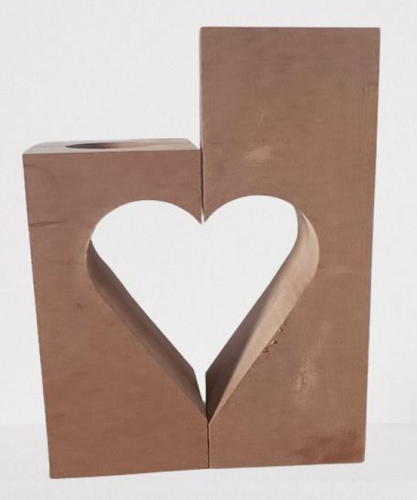 Hobi Adn 90244 Dekoratif Mumluk Kalpli İkili Ahşap MDF HAM CNC Kesim El Yapım ürün görseli 1