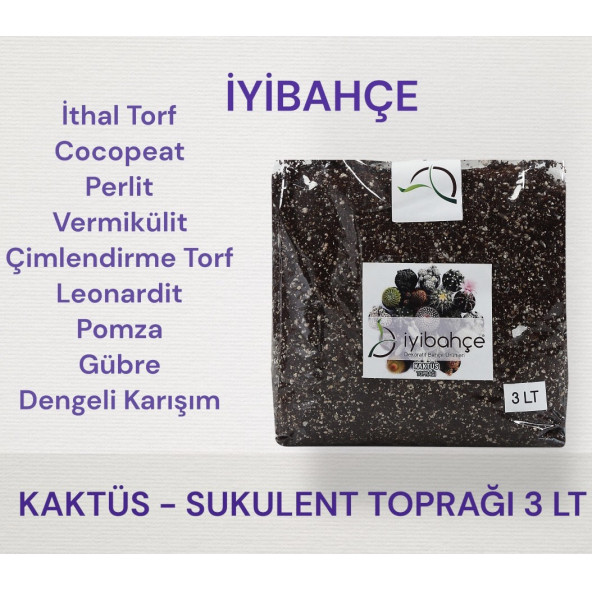 İYİBAHÇE KAKTÜS-SUKULENT TOPRAĞI 3 LT ürün görseli 1