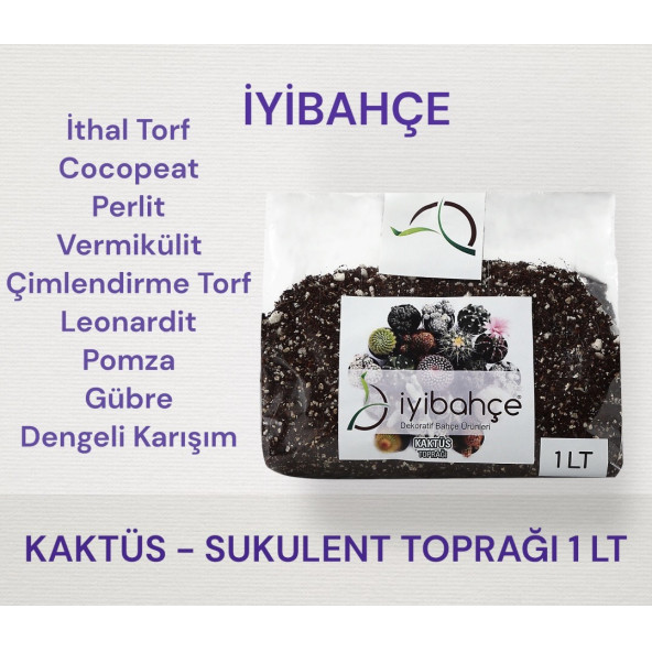 İYİBAHÇE KAKTÜS-SUKULENT TOPRAĞI 1 LT ürün görseli 1