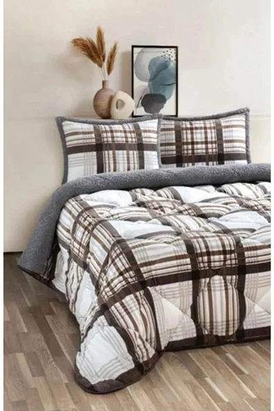 Comforter Çift Kişilik Yorgan Set Wera Gri ürün görseli 1