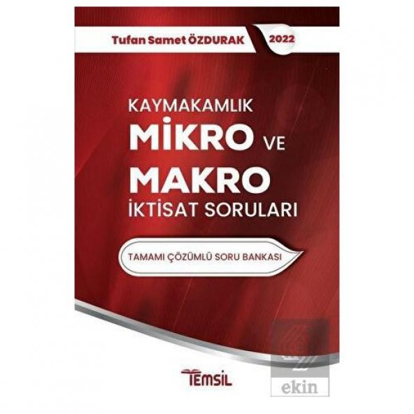Kaymakamlık Mikro İktisat ve Makro İktisat Sorular ürün görseli 1