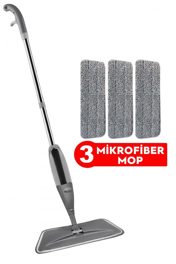 FULMON SPREY MOP GRİ 3 YEDEK  MOPLU TEMİZLİK SETİ ürün görseli 1