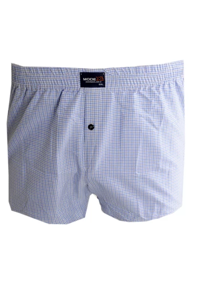 Mode XL Büyük Beden Erkek Boxer Desenli Poplin 6348 Mavi ürün görseli 1