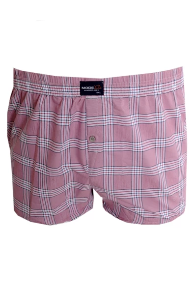 Mode XL Büyük Beden Erkek Boxer Desenli Poplin 6348 Siyah-Kırmızı ürün görseli 1