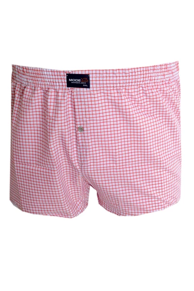 Mode XL Büyük Beden Erkek Boxer Desenli Poplin 6348 Kırmızı ürün görseli 1