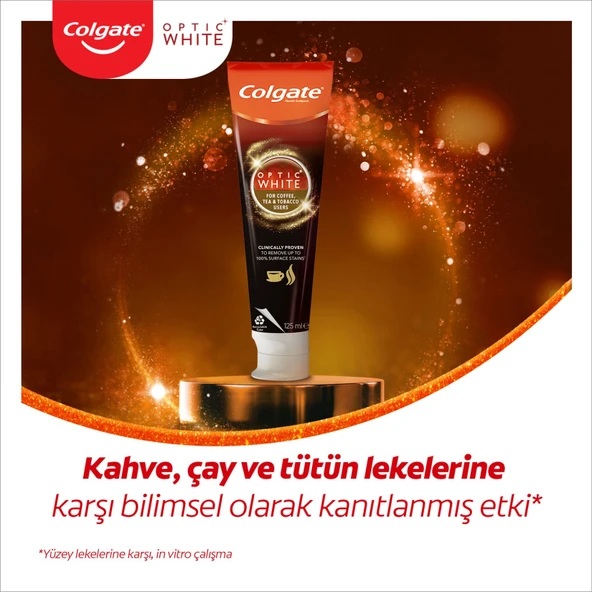 Colgate Optic White Kahve & Çay & Tütün Diş Macunu 125 ml - Resim 2