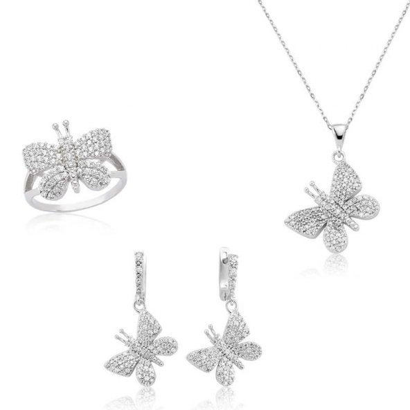Gümüş Kelebek Bayan Set  SL2311 ürün görseli 1