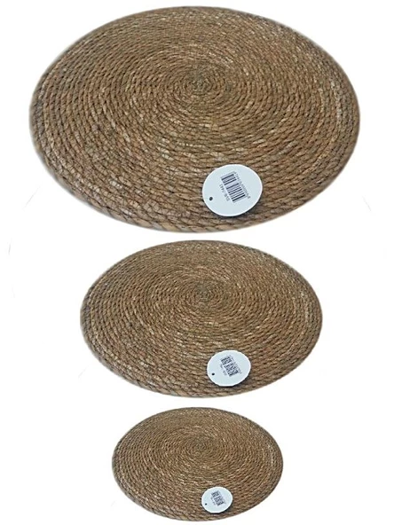 Ince Amerikan Hasır Servis Supla Örme Bambu Kaliteli (35 Cm) - Resim 5