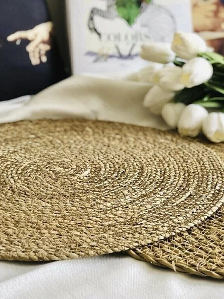 Amerikan Hasır Servis Supla Örme Bambu Kaliteli (35 cm) 6 Adet ürün görseli 1